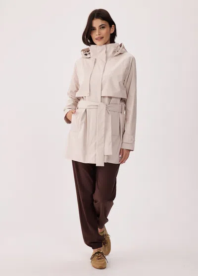 Lole Alizé Short Trench Coat In Metallic