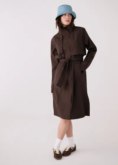 Lole Alizé Trench Coat In Brown