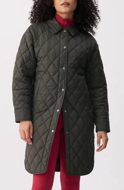 Lole Avril Quilted Longline Shacket In Multi