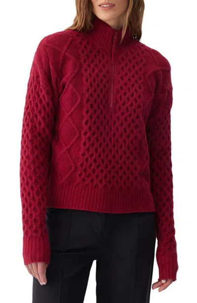 Lole Camila Performance Half-zip Sweater In Red