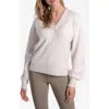 Lole Camille Cable Knit Pullover Sweater In Dew Heather