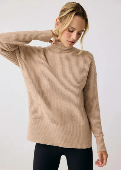 Lole Camille Turtle Neck In Carmel Heather