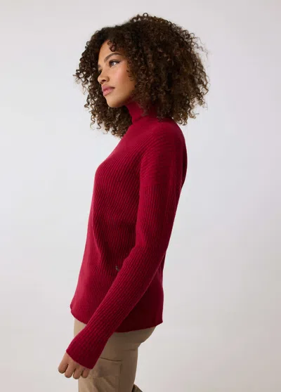 Lole Camille Turtle Neck In Tuscan Red Heather