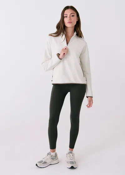 Lole Camp Half Zip Top In Cream Heather