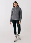 Lole Camp Half Zip Top In Light Grey Heather