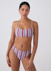 Lole Catarina Striped Bralette Top In Sundrift Stripe