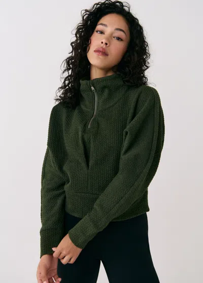 Lole Clover Half Zip Top In Olive