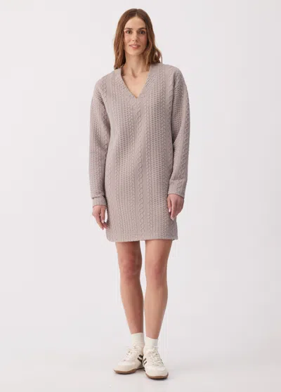 Lole Colette V Neck Dress In Gray