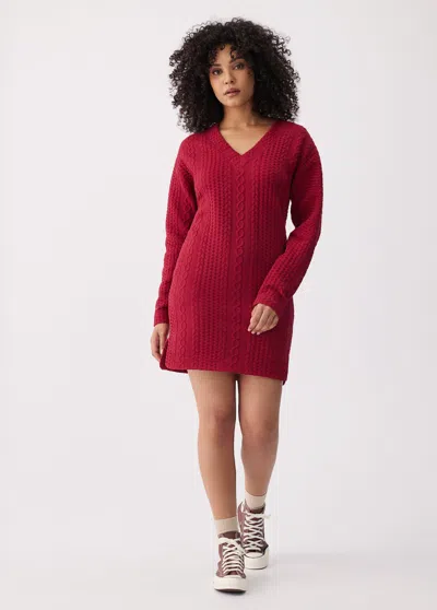 Lole Colette V Neck Dress In Red