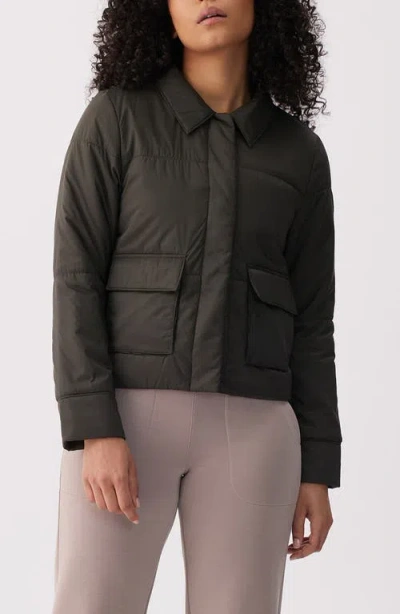 Lole Dani Quilted Puffer Jacket In Metallic