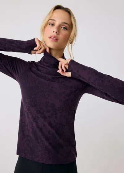 Lole Dynamic Turtleneck In Floriana Fig
