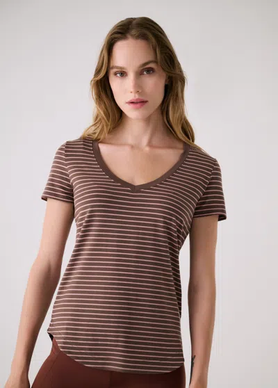 Lole Dynamic V-neck Shirt In Brown