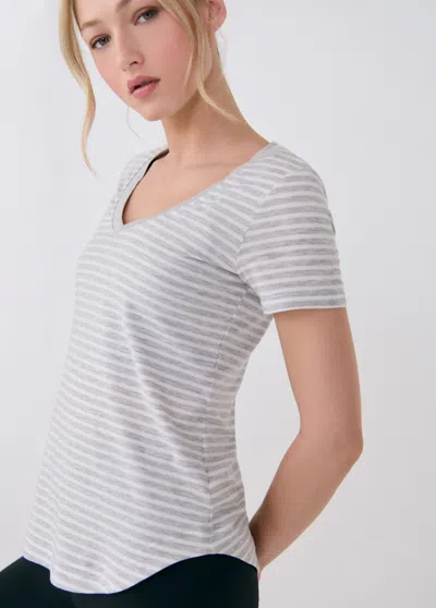 Lole Dynamic V-neck Shirt In Gray
