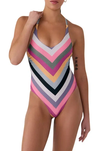 Lole Eclipse One-piece Swimsuit In Sundrift Chevron