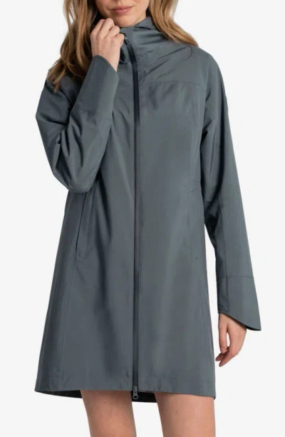 Lole Element Hooded Waterproof Raincoat In Ash