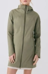 Lole Element Hooded Waterproof Raincoat In Hazel