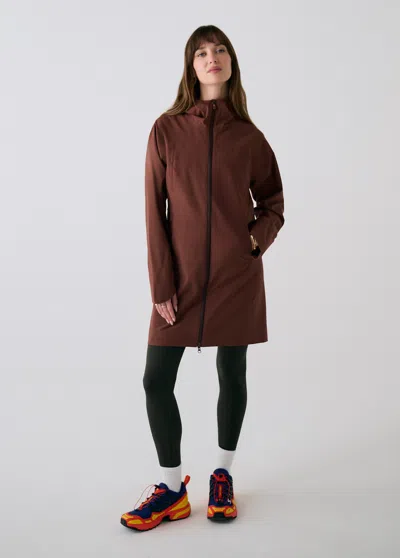 Lole Element Long Rain Jacket In Brown