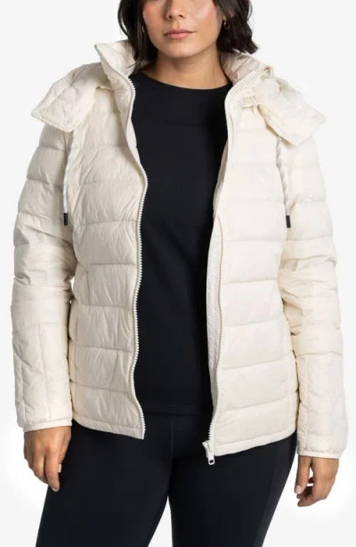 Lole Emeline Water Repellent 550 Fill Power Down Puffer Jacket In Gardenia
