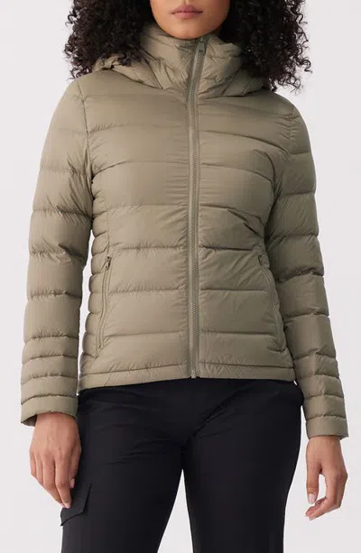 Lole Emy Packable Hooded Puffer Jacket In Brown