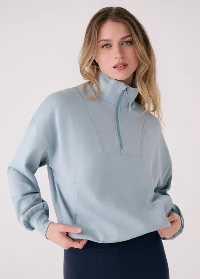 Lole Flow Half Zip Top In Gray