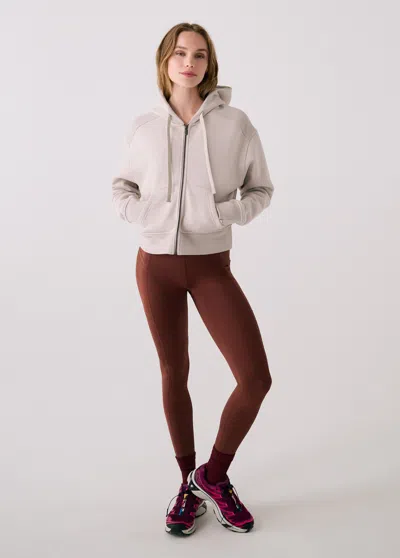Lole Icone Max Full Zip Hoodie In Brown