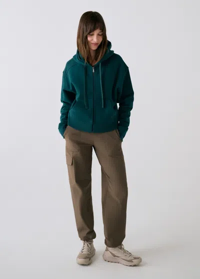 Lole Icone Max Full Zip Hoodie In Green