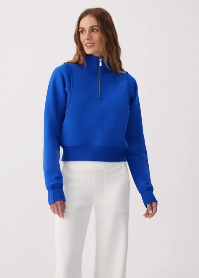 Lole Icone Max Half Zip Top In Sapphire Bc01