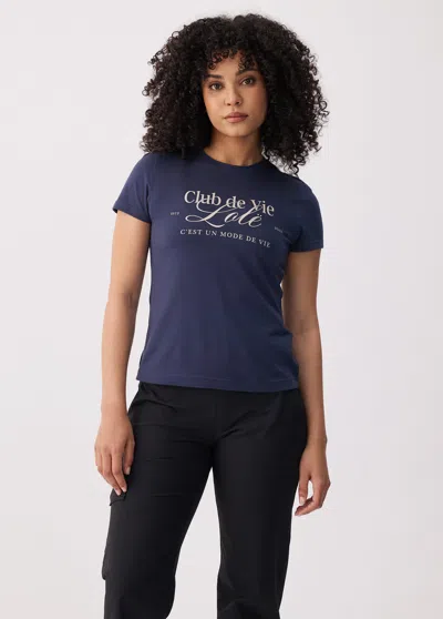 Lole Laurier Logo T-shirt In Blue