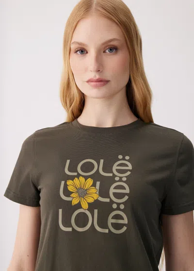 Lole Laurier Logo T-shirt In Brown