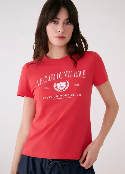 Lole Laurier Logo T-shirt In Brown