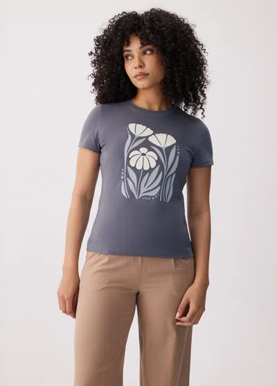 Lole Laurier Logo T-shirt In Gray