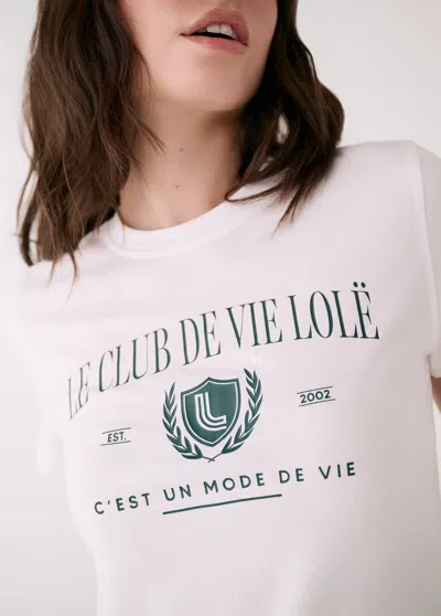 Lole Laurier Logo T-shirt In White