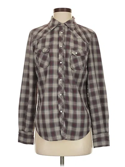 Pre-owned Lole Long Sleeve Blouse In Gray