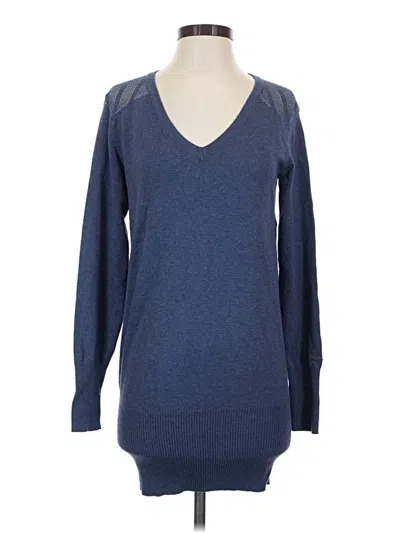 Pre-owned Lole Long Sleeve Top Blue V-neck Tops