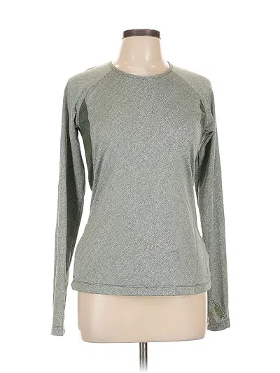 Pre-owned Lole Long Sleeve Top Gray Crew Neck Tops