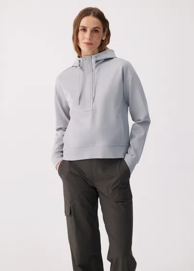 Lole Mindset 1/2 Zip Hoodie In Gray