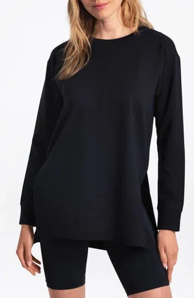 Lole Mindset Long Sleeve Tunic Top In Black Beauty