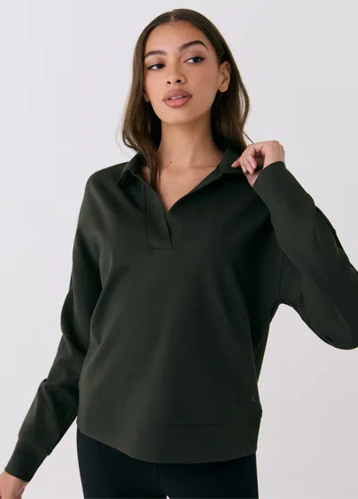 Lole Mindset Polo Top In Olive