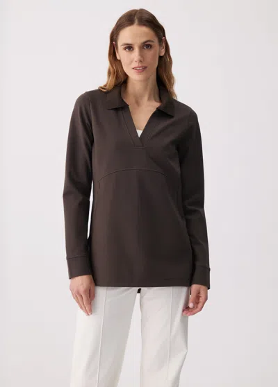 Lole Mindset Polo Tunic In Brown