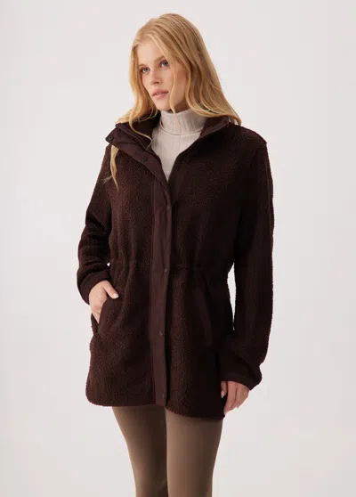 Lole Monica Sherpa Jacket In Brown