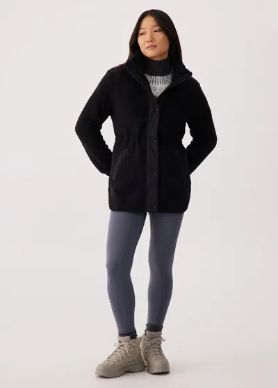 Lole Monica Sherpa Jacket In Black