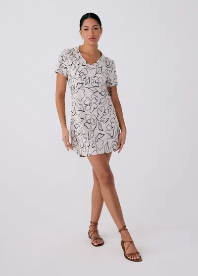 Lole Olivie V Neck Dress In Flora Abalone