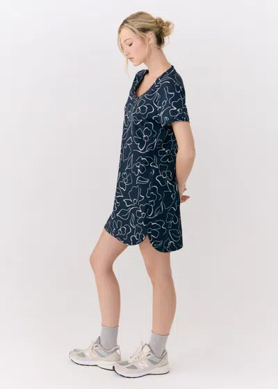 Lole Olivie V Neck Dress In Flora Outerspace