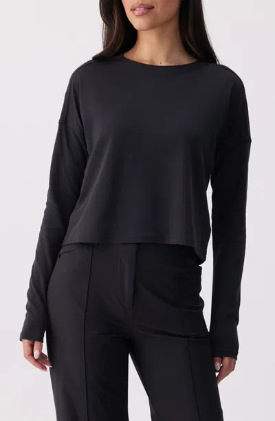 Lole Organic Cotton Long Sleeve T-shirt In Black