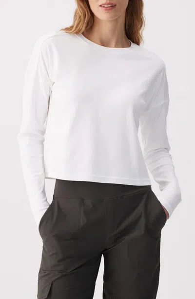 Lole Organic Cotton Long Sleeve T-shirt In White