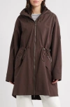 Lole Piper 2.0 Hooded Water Repellent Raincoat In Brown