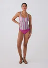 Lole Playa Long Tankini In Sundrift Stripe