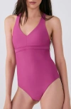 Lole Playa One-piece Swimsuit In Posh