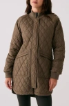 Lole Quilted Water Repellent Nylon Bomber Jacket In Brown