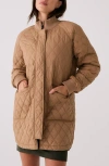 Lole Quilted Water Repellent Nylon Bomber Jacket In Neutral